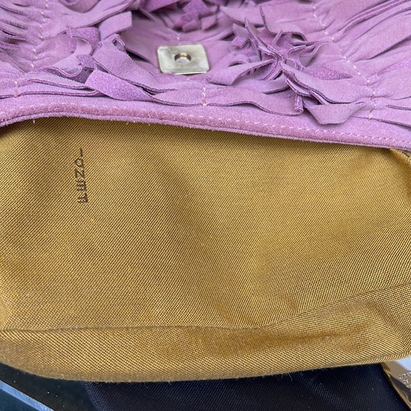 Fendi Pink Suede Fringe Baguette - Picture 9 of 10